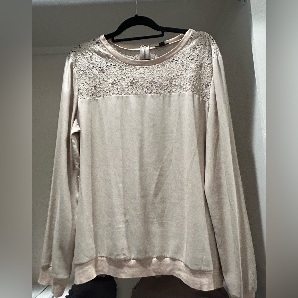 Ann Taylor Cream Lace Women's Top